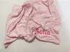 Name Personalised Newborn Baby Blanket Swaddling Baby Gift Bedding Set Swaddle Berber Bubble Toddler Crib Bed Stroller Blanket LJ201014