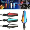 2Pcs 24 LED Dual Color Guide Motorcycle Brake Light Waterproof Turn Signal Indicator Lamp Daytime Running Lights Integration