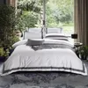 Egyptian Cotton Hotel White Bedding Set Luxury Queen King size Bed set Duvet Cover Bed Sheet spread Fit sheet set parure de lit 201120