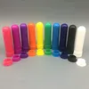 16 set di tubi per inalatori nasali vuoti per aromaterapia di oli essenziali con stoppini, contenitori colorati (10 colori)