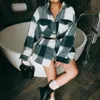 Winterjassen en jassen Vrouwen Red Green Plaid Jas Dames Koreaanse Jassen Dames Oversized Jacket Winterjassen Vrouwelijke Herfst