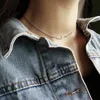 Silvologi 925 Sterling Silver Lover Choker Necklace för kvinnor Clavicle Chain Elegant halsband för kvinnor Festival Smycken Charm Q0531