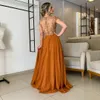 Illussion En linje Prom Dresses Jewel Neck Kortärmad Chiffon Special Occassion Gowns Button Back Vestidos de Graduación