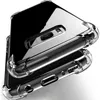 Socktäta fall för Samsung Galaxy S22 S21 Fe S20 Plus Ultra S10 Transparent Clear Tone Case Soft TPU Silicone iPhone 14 13 Cover Niny