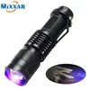 Zaklampen Torches Drop LED UV Torch Licht Ultra Violet Blacklight 395nm Lamp Batterij voor Marker Checker Detection1