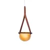 Nouvelle Arrivée LED Pendentif Lampe Designer Simple Personnalité En Cuir Verre Suspension Pour Salle À Manger Bar Nordic Creative Sac À Main Luminaires