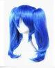 Perruque de cosplay de mode du projet Kagerou, longue et lisse, bleue, résistante à la chaleur