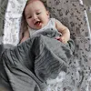 MOTOHOOD Cobertor para bebê de malha de lã para recém-nascidos, cobertor super macio, envoltório infantil, coisas para crianças, roupa de cama mensal para crianças 2011247184734