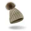 새로운 가을 겨울 남성 여성 니트 모자 캔디 색 두꺼운 따뜻한 비니 울 볼 캡 니트 모자