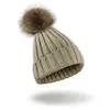 Nieuwe Herfst Winter Mannen Dames Gebreide Hoed Snoep Kleur Dikke Warme Mutsen Wol Bal Caps Gebreide Hoed