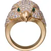 Luxury Brand Owl Ring Diamanter Toppkvalitet 18 K Förgylld Ringar Märkesdesign Nyförsäljande Diamantjubileumsgåva Klassisk stil europeisk storlek med lådan AAAAA-band