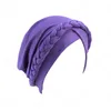 Diadema de mujer, pañuelos trenzados de retales, gorro, turbante musulmán, accesorios para el cabello, gorro de moda para mujer, estilo africano