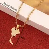 Stainless Steel Gold Color The Kingdom Of Thailand Map Pendant Necklaces Thailand Maps Jewelry