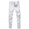 Men Stretch Jeans Fashion White Denim Trousers For Male Spring And Autumn Retro Pants Casual Size 28-42