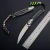 Nowy kieszonkowy nóż EDC D2 Satin Blade G10 Stal blachę taktyczne noże składane z pudełkiem detalicznym