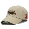 2021 Polo Caps Luksusowe projektanci Dad Hat Baseball Cap dla mężczyzn i kobiet znane marki bawełniane czaszki sportowe golf zakrzywiony Sun2207465