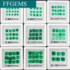 Clusterringen Hoogwaardige VVS Small Square Lab Creat Emerald Certificate Green Loose Gemstone 1pc voor DIY Silver Gold Sieraden 1