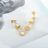 Cor de ouro austríacas de cristal clássico oco rodada colar de pingente jóias conjunto