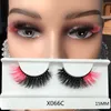 Unique Mix Two Colors 3D Mink Rainbow Colored Eyelashes Volume Fluffy Red Purple Blue Eye Lashes For Cosplay Halloween