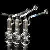 Mini Clear Hookah Set smoking Glass Bongs Shisha Oil Burner Percolater Bubbler Pipes Ash Catchers for Bong Small Pot Water Pipes Recycler Rig with 10mm Accessories