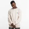 Hoodies dos homens rolando alto la poppin natural crewneck estrela pintado à mão graffiti suéter95