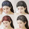 Retro broad-brimmed headband lotus leaf lace toothed hairband adult headwear GD1084
