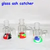 Hookahs Wholesale Glass Ash Catcher 4mm Quartz Banger 14mm 18mm Manlig kvinnlig gemensam bubbler Ashcatcher Water Bong Silicone Container