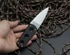 Super Edge Fixed Blade Knife Aus-8a Enkelkanter Blades Full Tang Black G10 Hantera raka knivar med kydex