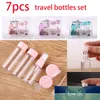 7pcs Travel Bottles Set Disposable Lotion Cream Sample Jars Pots Liquid Spray Bottles Pipette Makeup Cosmetic Facial Spatulas