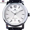 Forsining hommes mode affaires Design classique calendrier affichage cadran blanc horloge mécanique hommes montre automatique haut marque de luxe