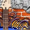 Фото обои персонализированные настройки 3D стереогитара гитара рок кирпичная стена KTV бар ресторан современные винтажные росписи настенные бумаги