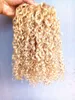 Strong Chinese Virgin Remy Curly Hair Weft Human Top Extensions Blond 613 Color 100g 1Set1357327