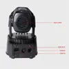 Novo Design 80W 7-RGBW LED AUTO / CONTROLE DE VOZ DMX512 Mini Moving Head Stage Lâmpadas (AC 110-240V) Black * 2 Alto Brilho Iluminação Iluminação