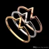 Designer Armband Gold Bangle Letter Lightning Charm Simple Fashion Jewelry Titanium Steel Men and Women Lovers Friendship Birthda196W