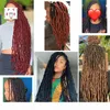 18 pouces Blonde synthétique nouveau Faux Locs Crochet tresses cheveux 21 racines étendre doux Locs tressage cheveux pour femmes bouclés cheveux ondulés 6139098203