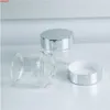 50ml söta glasflaskor silver skruvlock hantverk transparent för sand godis gåva burkar dekorera 24pcs gratis frakthög källighet