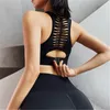 Mulheres Louver Hollow Yoga Vest Moda Trend Sports Vest Bra Skinny Curta Tops Designer Feminino Novo Fitness Running Underwear Sutiã à prova de choque