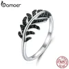 Véritable 925 Anneau en argent sterling double cercle Black Clear CZ CZ RING FINGING POUR FEMMES BIELSEMENTS SILTS FINE CADEAU SCR082 20116441868