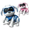 Robot Dog Toy Electronic Pet with Music Dance Walking Inteligentny mechaniczny czujnik podczerwieni Cute Animal Gift Zabawki dla dzieci LJ201105