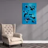 Ptaki i owady miro malowanie płótna na ścianie plakat druku