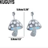 Novas joias da moda flash brincos de cogumelo são um presente de acessórios de moda para mulheres com brincos de acrílico para comida 280g