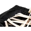 [EAM] Haute Taille Élastique Noir Bandage Split Joint Irrégulier Demi-corps Jupe Femmes Mode Marée Nouveau Printemps Été 2020 1W912 T200712