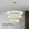 Moderna lyxiga pendellampor minimalistisk modecirkel ringglas armaturer för hotelllobby foajé sovrum konst dekoration g9 led lampa
