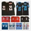 Men College Retired Retro American Football Tröjor 7 Michael Vick 4 Brett Favre 21 Deion Sanders 20 Barry 10 Steve Bartkowski Röd Svart Vit Stitched