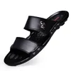 Summer Shoes Sandal High Quality Men Slip On Leather Beach Mens Slippers Platform Black Male Rubber Sandals Shoes o22u#