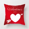 Saint Valentin Taie d'oreiller Love Hearts Taies d'oreiller Velvets Squares Stripe Accueil Taie d'oreiller Rouge Amant Cadeau Mode 4 2dn L2