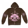 Fashion-Spider Skull Print Streetwear Hoodies Women Vintage Gothic Harajuku Y2k Clothes Grunge Punk Jacket Sweatshirts