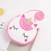 New Fashion Bambini Ragazze Borsa a tracolla Cute Unicorn Plush Animals Messenger Bag Kids Keys Portamonete Cute Princess Mini Handbag