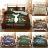 Boniu Merry Bedding Bedding Capa 3D Impresso Cervos e Santa Claus Duvet Set Conjunto com Bedclothes de Microfiber Fronha 201277
