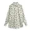 BLSQR Fashion Asymmetric Leopard Print Loose Blouse Vintage Long Sleeve Button-up Female Shirts Blusas Chic Tops 220217